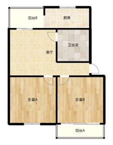 海州惠苑路2室2厅户型图