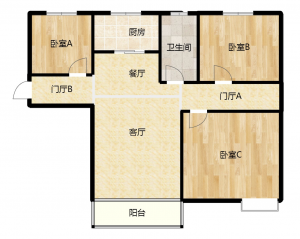 连云港星海湖壹号3室2厅户型图